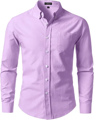 Vista 8 de LucMatton Camisa Oxford ligera de manga larga para hombre