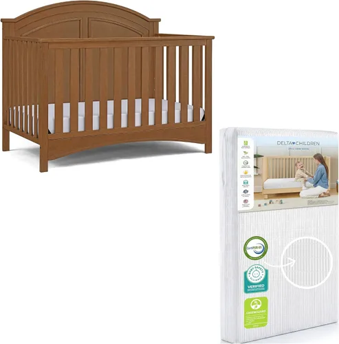 Vista 17 de Delta Children Perry, cuna convertible 6 en 1, con certificado Greenguard Gold, color blanco Bianca