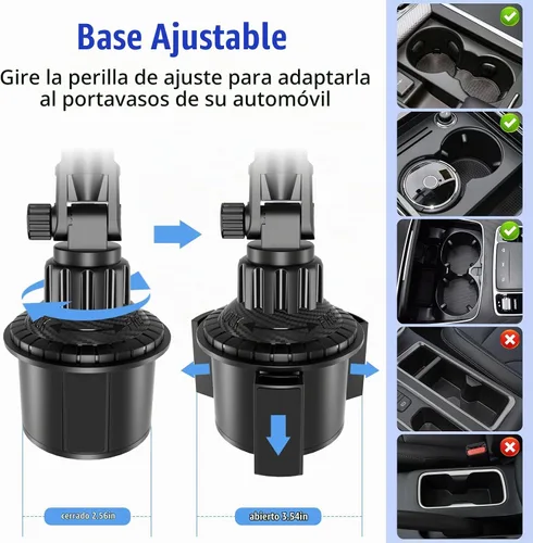Vista 2 de Soporte para iPad para coche, soporte para teléfono, rotación universal de 360°, brazo largo ajustable, para teléfono celular de 4 a 13 pulgadas