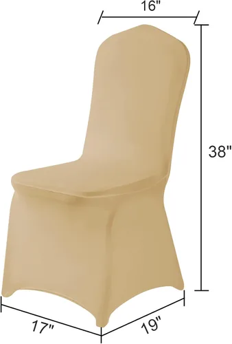 Vista 125 de Funda de elastano para silla, 12 unidades, fundas para silla, fundas para sillas de sala de estar, funda extraíble lavable y elástica para silla