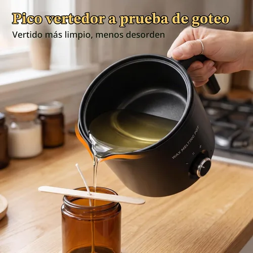 Vista 5 de SAEUYVB Kit de suministros de fabricación de velas con recipiente de cera