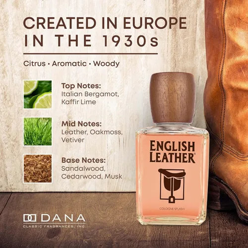 Vista 7 de Dana Colonia de Cuero Inglés para Hombres 8 Oz