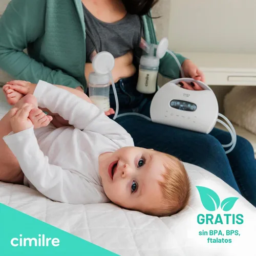 Vista 8 de Extractor de leche eléctrico doble recargable Cimilre S7 Dual Pro