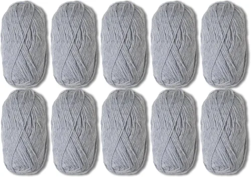 Vista 10 de Knit Picks Wool of the Andes Tan - Paquete de hilo de lana 100% para tejer Almendra