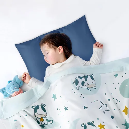 Vista 7 de Funda de almohada de algodón para niños pequeños de 14 x 20 pulgadas, sobre de algodón de fibra larga, ultra suave, transpirable, duradero, funda