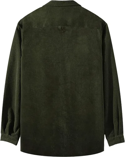 Vista 2 de Lentta Camisas de pana para hombre con cuello de solapa y botones