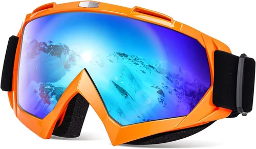 Vista 12 de MAMBAOUT Gafas de esquí de nieve para adultos, gafas de snowboard para jóvenes, adolescentes, hombres y mujeres, gafas de moto de nieve de visión