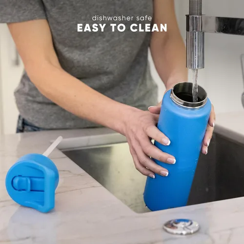 Vista 8 de Simple Modern Summit - Botella de agua con tapa con pajilla, vaso aislado de acero inoxidable a prueba de fugas de Disney de 30 onzas, regalos