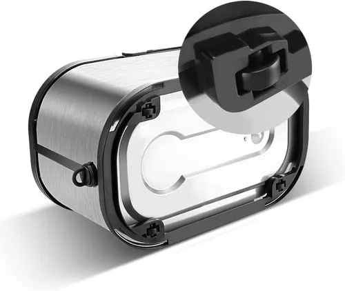 Vista 5 de Sistema de cubo de trapeador giratorio de acero inoxidable con 6 recambios de cabezal de repuesto de microfibra, trapeador de piso con 4 ruedas