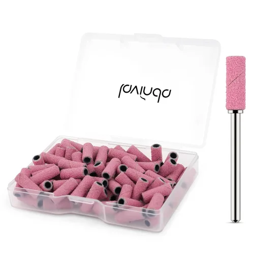 Vista 12 de Lavinda Brocas para taladro de uñas de 3/32 pulgadas de fácil remoción para bandas de lijado, mandril pequeño profesional de acero inoxidable de 3.1