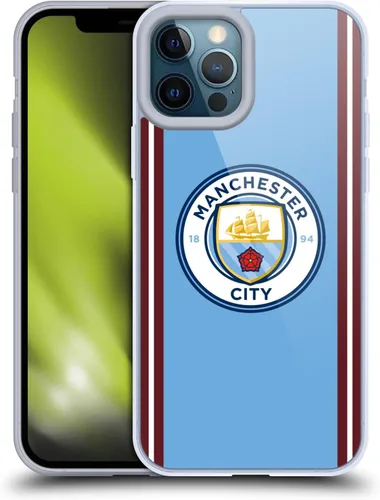 Vista 50 de Head Case Designs Funda de gel con licencia oficial del Manchester City Man City FC Away 2022/23 [protección de grado militar] compatible con Apple