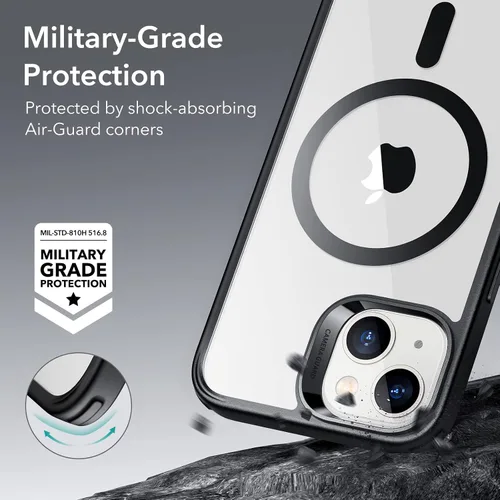 Vista 5 de ESR Funda para iPhone 14 Plus, compatible con MagSafe, protección de grado militar a prueba de golpes, resistente al amarillamiento, funda magnética