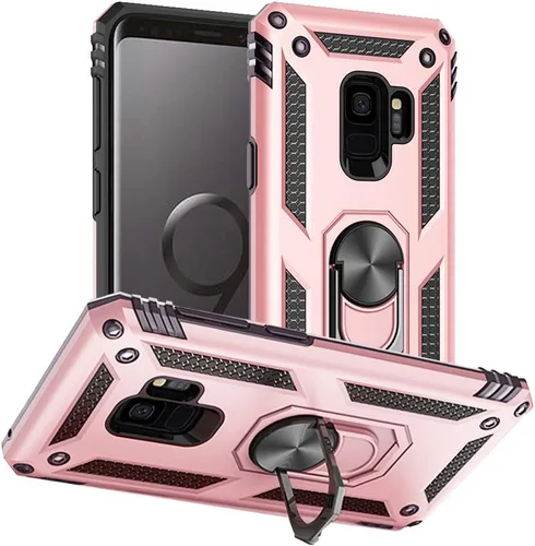 Vista 45 de Yiakeng Funda para Samsung Galaxy S8, Samsung S8, funda protectora de grado militar con anillo para Samsung Galaxy S8 (verde militar)