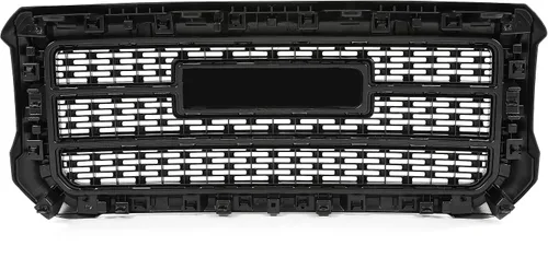 Vista 5 de KUAFU - Rejilla de parachoques delantero compatible con GMC Sierra 2500HD 3500HD 2015-2019 Parrilla superior de malla de parachoques superior