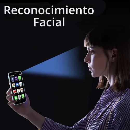 Vista 4 de Mini teléfono inteligente 3G desbloqueado, 3.0 pulgadas HD Android Dual Sim Quad Core Face ID Mini Premium teléfono celular pequeño del mundo más