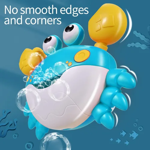 Vista 4 de Deejoy Máquina de Burbujas de Baño de Cangrejo para la Bañera, Sopla Burbujas y Reproduce 12 Canciones Infantiles, Máquina de Burbujas de Baño