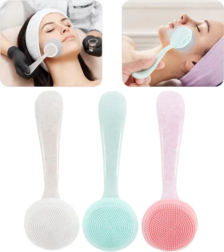 Vista 2 de Cepillo de limpieza facial Cepillo de limpieza profunda de silicona Cepillo facial Cepillo facial Herramienta de limpieza facial Masajeador facial
