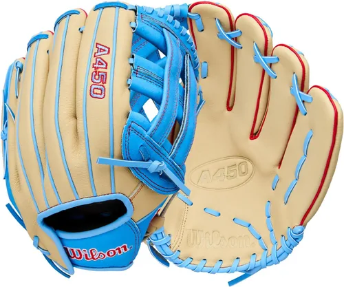 Vista 11 de Wilson A450 Adult + Youth Baseball Glove + Mitt Sizes 10.75" - 12" Right + Left Hand Throw Multiple Styles