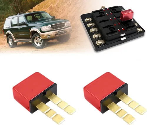 Vista 7 de 7.5A, disyuntor automotriz, montaje enchufable, conexión de terminal tipo cuchilla ATC (2 piezas)