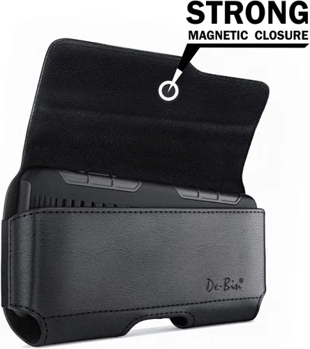 Vista 2 de DeBin Funda para iPhone 17 17 Pro 16 16e 16 Pro 15, 15 Pro 14 13 12 11 X Xs 10 XR, Galaxy S25 S24, S23, S22 - Soporte para cinturón de teléfono
