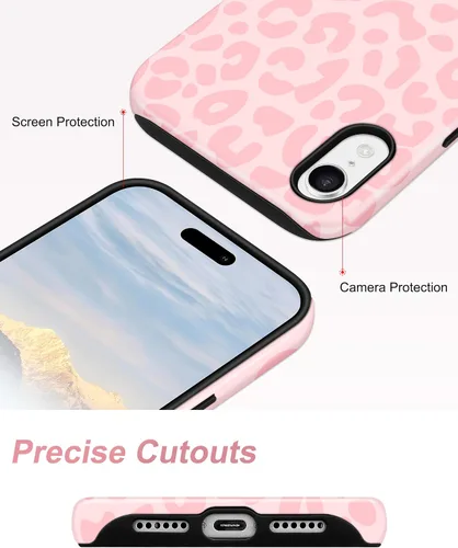 Vista 461 de Jusy Funda compatible con MagSafe con estampado de caparazón de tortuga marrón para iPhone 7/8/SE, cubierta protectora de TPU suave magnética