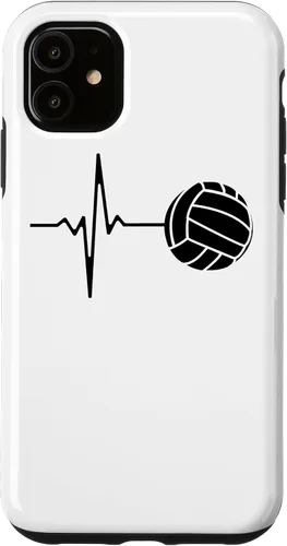 Vista 5 de iPhone 15 Volleyball Player Volleyball Lover, Volleyball Heartbeat Case