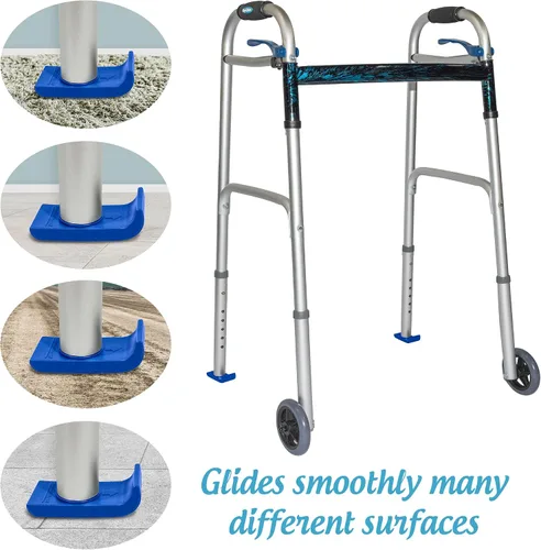 Vista 4 de Bundle: Flexfit Universal Walker Ski Glides - 2 pares (azul)