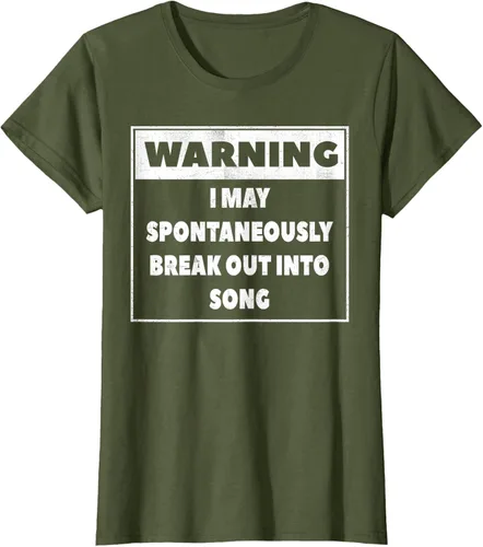 Vista 63 de Advertencia I may Spontaneously romper en canción camiseta