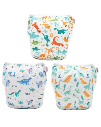 Vista 28 de ALVA Pañales de natación BABY 2 piezas reutilizables para bebé niña de 0 a 8 meses, pañales de natación ajustables a presión lavables para piscina