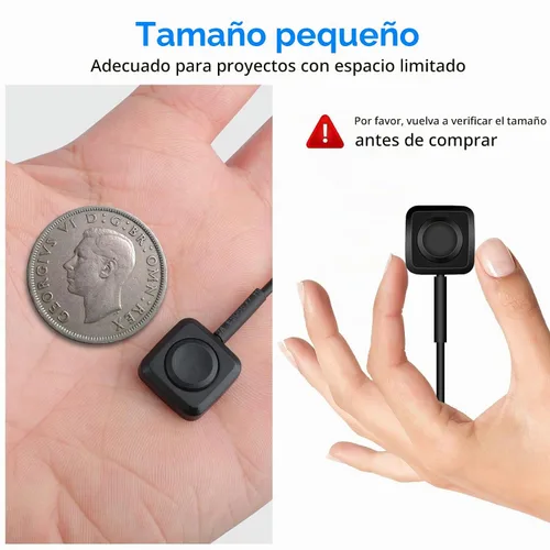 Vista 2 de Linkstyle 10 piezas de interruptor de botón de presión momentáneo, interruptores de botones de bocina mini de montaje en superficie