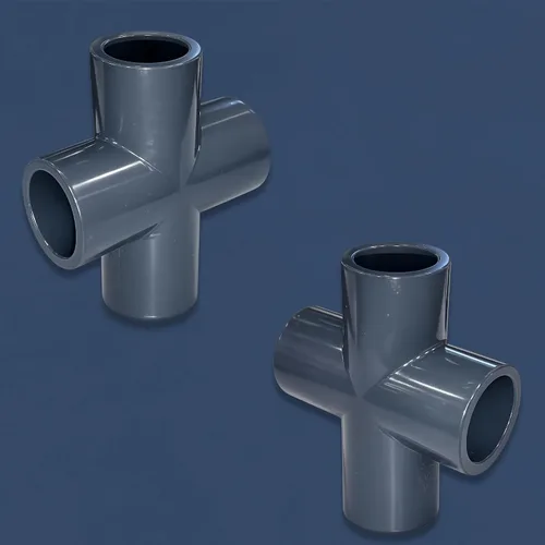 Vista 5 de ERA, Schedule 80 PVC, Cross Fitting, Serie 820, Conexión de enchufe (1/2")