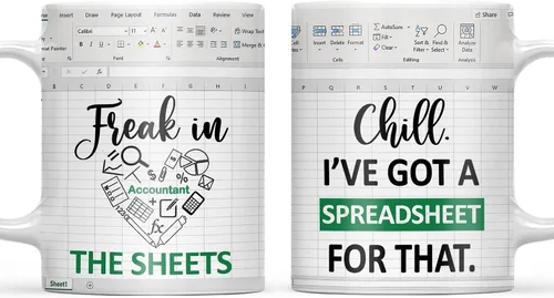 Vista 8 de Taza divertida de contador de Freak In The Sheets, regalos divertidos de contabilidad de fantasmas para hombres, mujeres, compañeros de trabajo