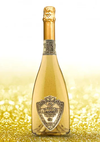 Vista 4 de Lussory Premium Gold 24K Agua con Gas Burbujeante Desalcoholizada 0.0% Vino Sin Alcohol de España, Bajas Calorías, Bajo en Azúcar, Halal