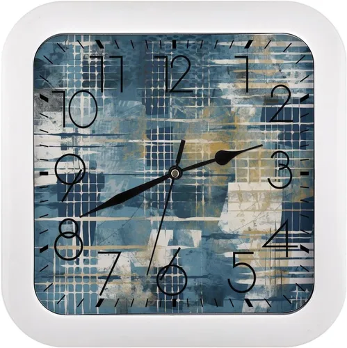Vista 19 de 10" Square Modern Wall Clock,Ancient Egypt Print Kitchen Clocks Wall Battery Operated,Silent Non Ticking Unique Funny Cute Wall Clock for Living
