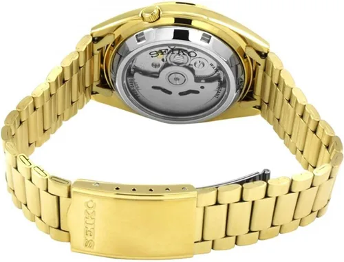Vista 3 de SEIKO Reloj automático para hombre con esfera dorada serie 5 SNXS80K1, Oro, Moderno