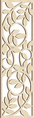 Vista 176 de 9 3/8"W x 24 3/8"H x 1/4"T Utica Decorativo Fretwork Madera Paneles de Pared, Abedul