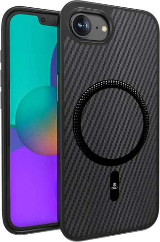 Vista 21 de ONES Funda delgada para iPhone 8 Plus / 7 Plus, cubierta de patrón de fibra de carbono, funda protectora a prueba de golpes con diseño minimalista