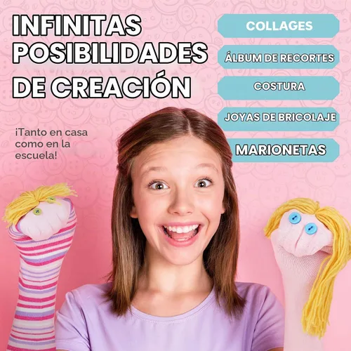 Vista 3 de 500 botones surtidos (aproximadamente) para manualidades – Contenedor a granel de 1 libra – Botones pequeños y grandes para coser, camisas, ropa