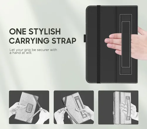 Vista 7 de MoKo - Funda para tablet Kindle Fire HD 10 y 10 Plus (11.ª generación, versión 2021), diseño delgado y plegable con función de encendido y apagado