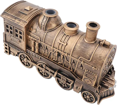 Vista 6 de Humidificador en forma de tren, humidificadores para dormitorio, humidificador de luz nocturna, 10.1 fl oz de doble salida de fragancia, difusor