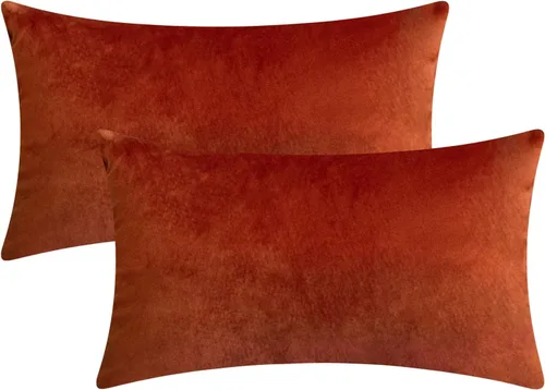 Vista 26 de Juego de 2 fundas de almohada de terciopelo para sofá y cama, 18 x 18 pulgadas, color aguamarina