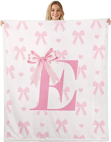 Vista 32 de Manta de franela rosa con lazo, estilo princesa, manta de forro polar de ensueño para decoración del hogar, sofá, sofá, manta romántica de forro