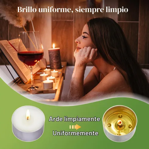 Vista 4 de Paquete de 300 velas de té, 8 horas de tiempo de combustión, velas de té
