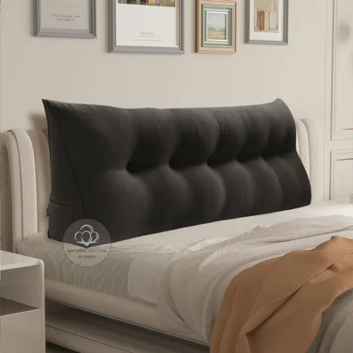 Vista 21 de WOWMAX - Almohada grande triangular con respaldo para cabecera, almohada de posicionamiento para lectura en forma de cuña, con funda extraíble