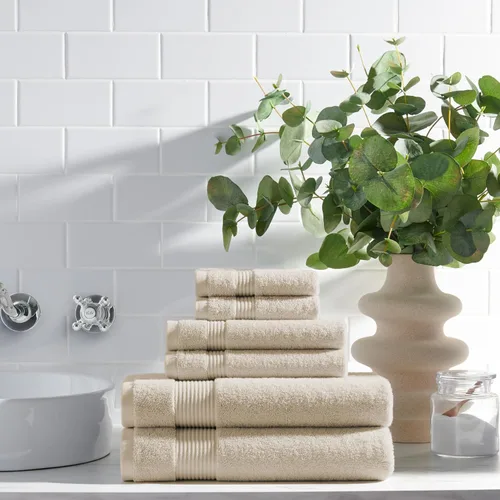 Vista 3 de Juego de toallas de baño Arkwright de 4 piezas - 100% algodón súper suave, 600 GSM de secado rápido y absorbente, artículos de lujo para baño