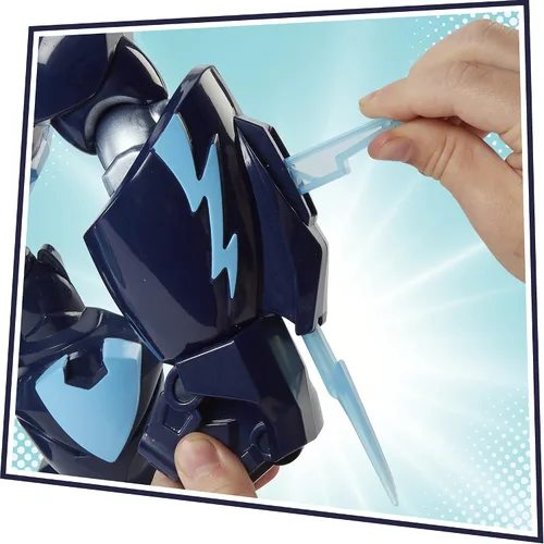Vista 5 de PJ Masks Robo-Catboy - Juguete preescolar con luces y sonidos para niños de 3 años en adelante, traje de robot Catboy con figura de acción