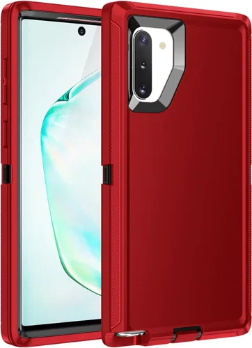 Vista 9 de Funda para Galaxy Note 10 Plus, a prueba de golpes, a prueba de caídas, a prueba de polvo, protección de cuerpo completo de 3 capas, funda rígida