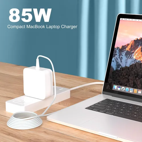 Vista 5 de Adaptador de corriente de 85 W compatible con Mac Book Pro 2015 Cargador de 85 W AC Fast 2T Adaptador de corriente compatible con A1466 A1278