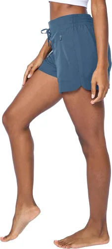 Vista 3 de 90 Degree By Reflex Pantalones cortos ligeros de tejido elástico con bolsillos laterales