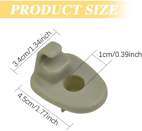 Vista 2 de 2 piezas de clip para parasol de coche, compatible con Jeep Liberty 2005-2012 y Dodge Nitro 2008-2012, accesorios para parasol de automóvil OEM